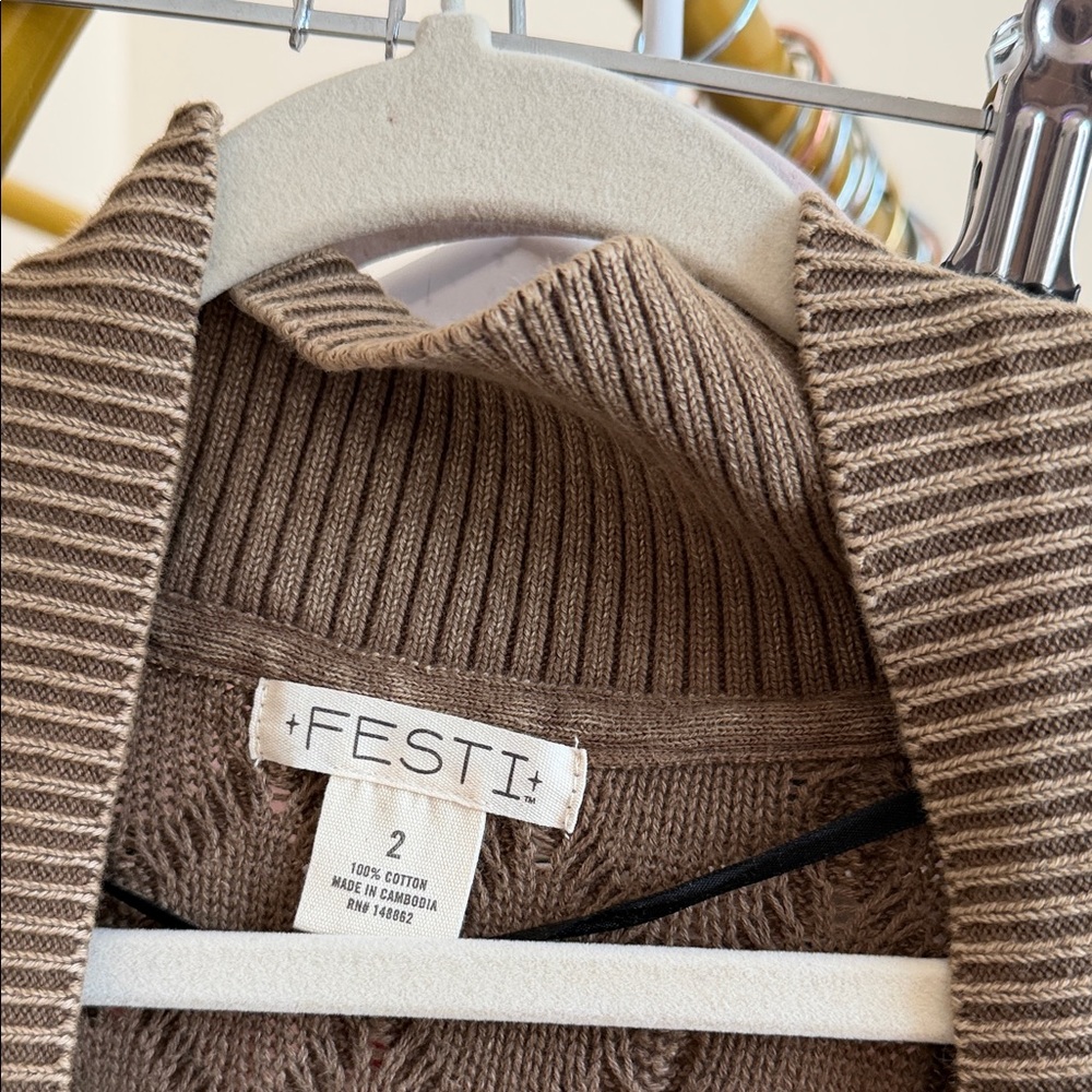 Torrid Taupe Diamond Knit Cardigan - Picture 7 of 7